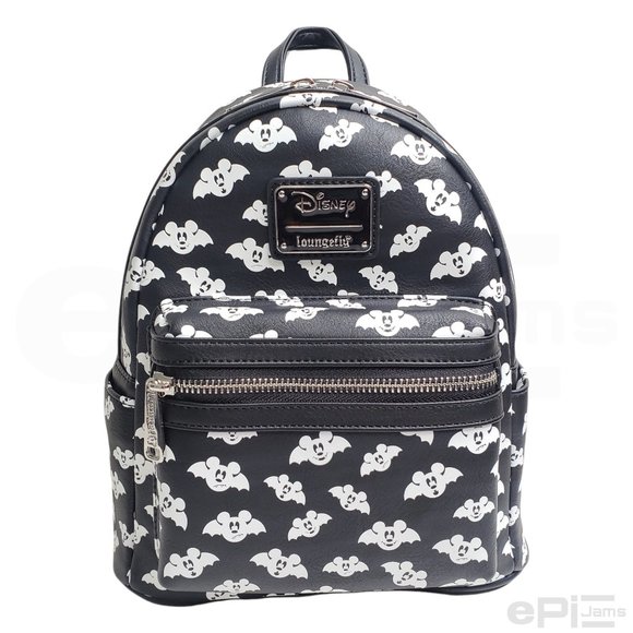 Loungefly Disney Totally Batty Mickey Bat AOP Mini Backpack Glow in the Dark New